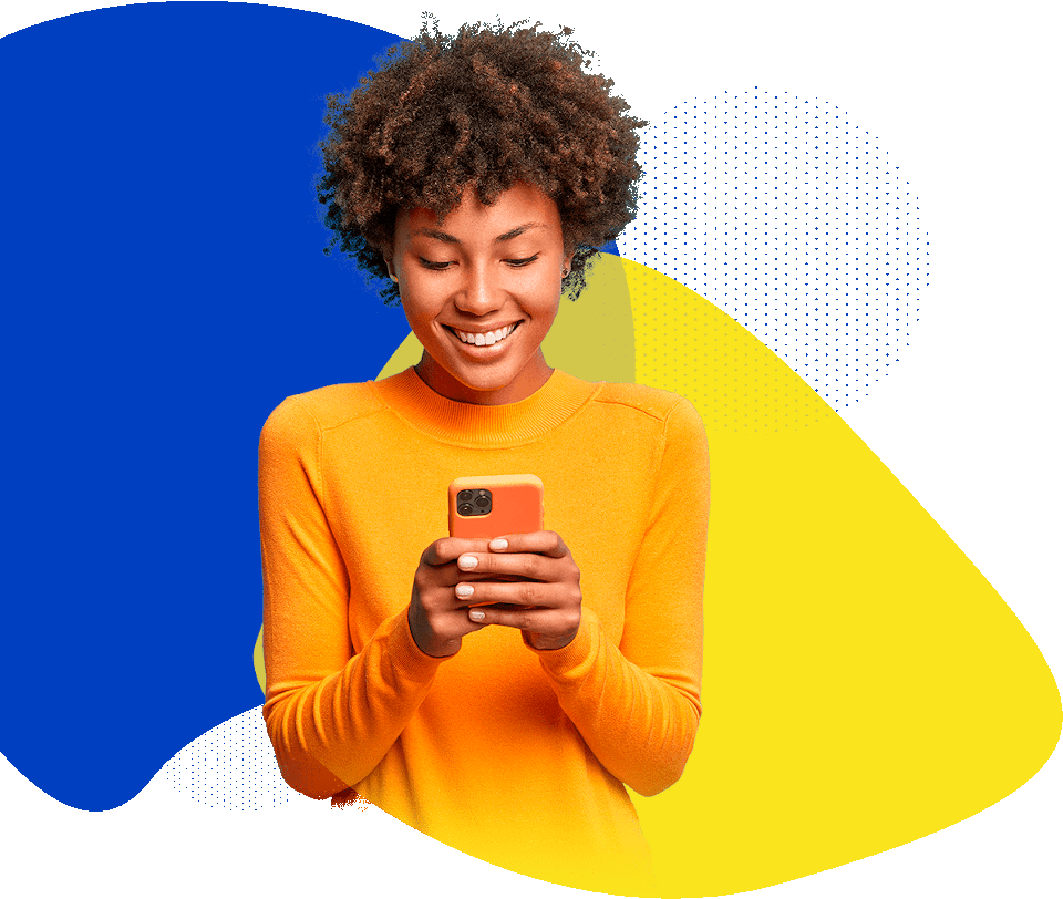 Mujer con telefono